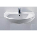 LAVABO PORCELL. TRIS B.CO CM. 65