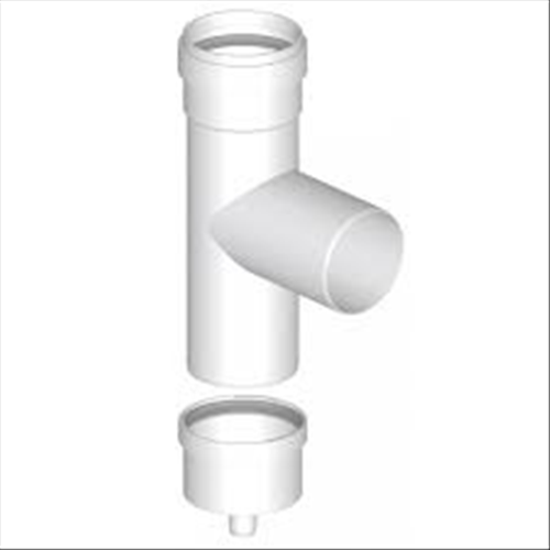 TEE 90° D. 80 ALLUMINIO C/TAPPO