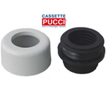 MORSETTO COMBINATO C/COPRIMORSETTO DM. 48-58 MM BIANCO