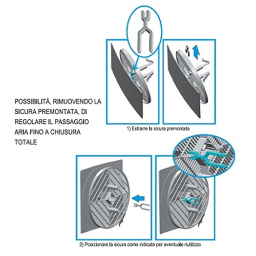 GRIGLIA ESTETICA QUADRA RETE 166X166 B.C