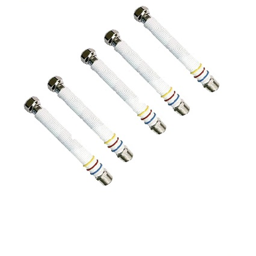 KIT 5 FLESSIBILI ESTENSIBILI ACCIAIO INOX PER ALLACCIAMENTO CALDAIA