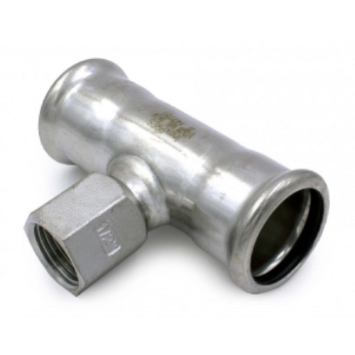 Tee c/deriv. FF 1/2"x54 Steelpres