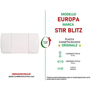 Stir Blitz Europa Placca di Comando bianca Kristal 5500174