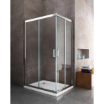 BOX DOCCIA ANGOLARE IN CRISTALLO TRASPARENTE 6 MM 80X80 MOOD