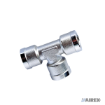 TEE F/F/F IN OTTONE CROM. Ø 1/8 (ART. 203)