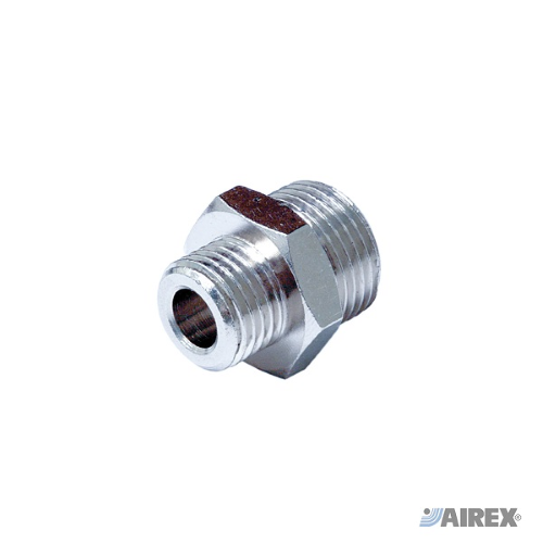 NIPPLO M/M IN OTTONE CROM. Ø 1/8 - 1/4 