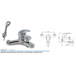 MIX VASCA CROMATO C/DOCCETTA DUPLEX