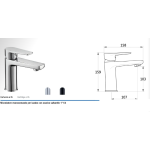 MIX 70SETE LAVABO CROMATO PILETTA 1"1/4