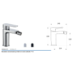 MIX 70SETE BIDET CROMATO PILETTA 1"1/4