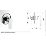 MIX 70SETE INCASSO DOCCIA CROMATO 