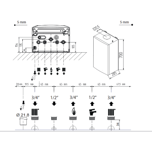 CALDAIA MOD. LUNA PRIME MET/GPL 24KW
