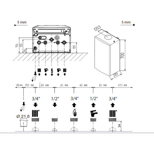 CALDAIA MOD. LUNA PRIME MET/GPL 28KW